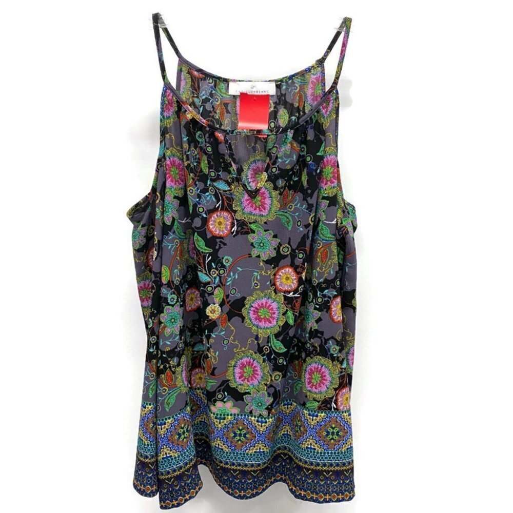 Papillon Blanc Purple Multi Color Floral Blouse